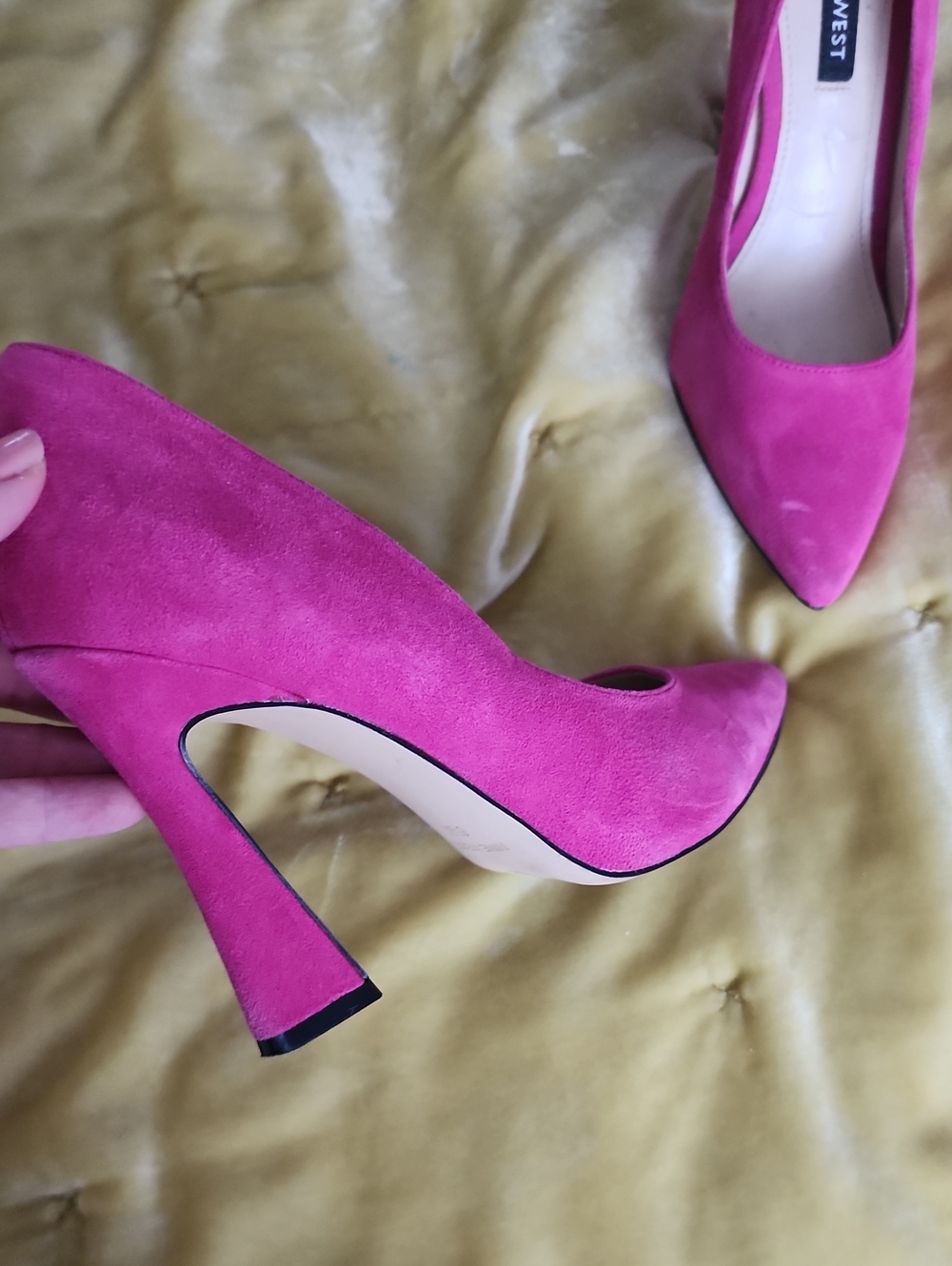 Nine West Pink Suede Heels Size 6.5